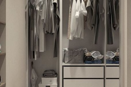 Closet Makeover - Assorted Clothes Hanged Inside Cabinet