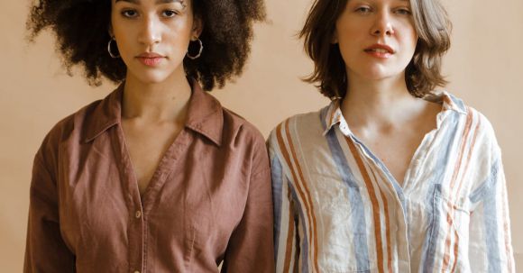 Clothing Swap - Women Looking at the Camera